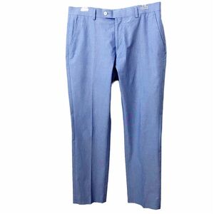 Tommy Hilfiger, Sky Blue Relaxed Tapered Flat Front Chino Slacks Pants Preppy